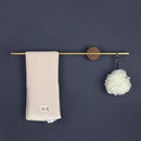 Axyaa Wooden Towel Rack - Extendable Towel Pole, Simple & Creative