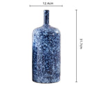 Axyaa Blue Ceramic Vase for Flower Arrangements and Home Decor