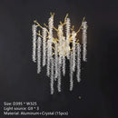 Axyaa Luxury Tassel Crystal Chandelier LED Pendant Lights for Living and Bedroom