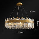 Axyaa Crystal Living Room Chandelier, Bedroom Pendant Lamp, Luxury Ceiling Light