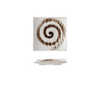 Axyaa Stone Pattern Sushi Plate, Square Ceramic 7-Inch Restaurant Flat Plate