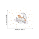 Axyaa Elephant Giraffe Kids Room Animal Wall Stickers Moon Child Decor