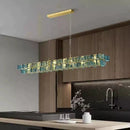 Axyaa Retro Luxury Glass Chandeliers for Dining Living Room Hotel Decor
