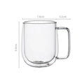 Axyaa Double Wall Glass Coffee Cup - Heat Resistant High Borosilicate Shot Glass