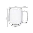 Axyaa Double Wall Glass Coffee Cup - Heat Resistant High Borosilicate Shot Glass