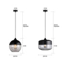 Axyaa Black Glass Pendant Lights - Modern Nordic Chandelier for Dining Room, Kitchen, Bedroom