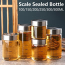 Axyaa Glass Seal Jar Portable Scale Liquid Storage Cup