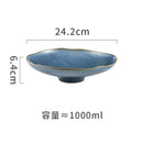 Axyaa Ceramic High-Footed Seafood Sashimi & Sushi Plates Set - Retro Restaurant Tableware