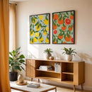Axyaa Citrus Fruit Canvas Print Wall Art for Home Decor