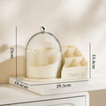 Axyaa Rotating Makeup Organizer for Desktop with Transparent Dustproof Design