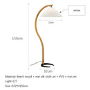 Axyaa Nordic Wood Walnut LED Floor Lamp for Cozy Home Lighting