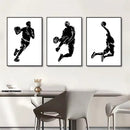 Axyaa Basketball Canvas Poster: Abstract Wall Art for Gym, Bedroom, Living Room