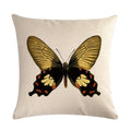 Butterfly Cotton Linen Throw Pillow Cover for Home & Car Decor - Axyaa