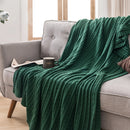 Axyaa Cozy Cable Knit Throw Blanket | Soft Knitted Sofa Blanket for Twin Queen Bed