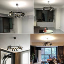 Axyaa Black Metal Pendant Lights | Modern Led Ring Light Fixture