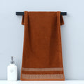 Axyaa Black Cotton Towels 34x74cm 70x140cm Embroidered Hotel Quality Bath Towel