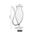 Axyaa Spiral Straw Vampire Glass - Creative Clear Cocktail Cup