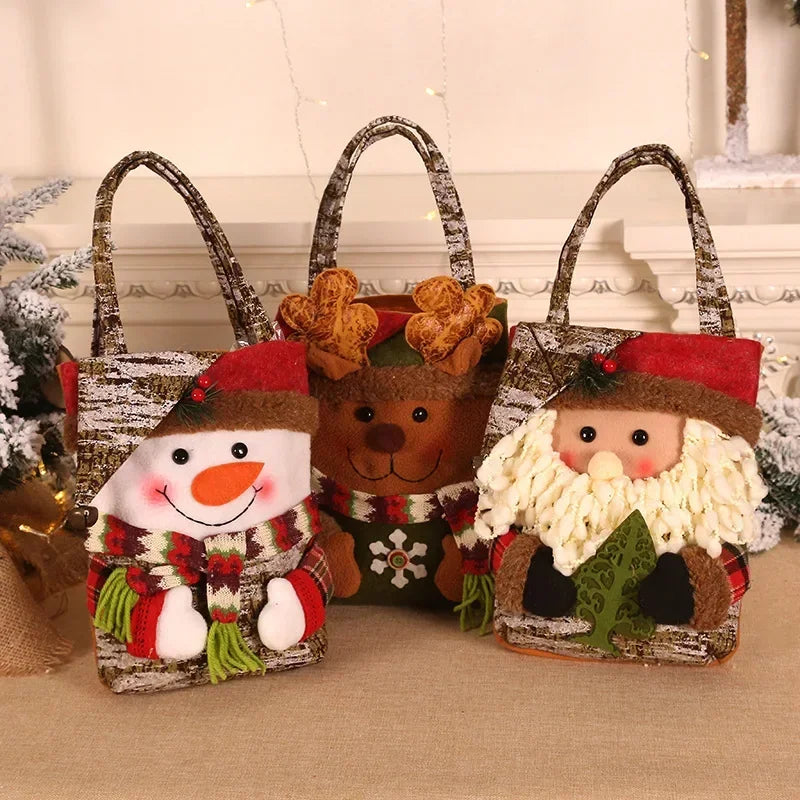 Axyaa Santa Claus Gift Tote Bag: Festive Holiday Home Decoration and Children's Xmas Gift