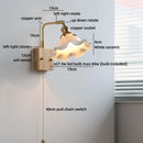 Axyaa Ceramic LED Wall Lamps Bedroom Reading Warm Light Flower Shade