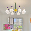 Axyaa Minimalist LED Glass Pendant Chandelier for Modern Home Decor