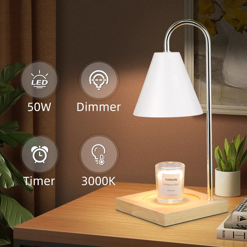 Axyaa Retro Candle Lamp Night Light Bedside Table Decor LED Melting Wax Mood Room Desk Lamp