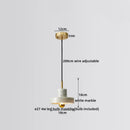 Axyaa Marble Copper LED Pendant Light - Modern Living Room Chandelier