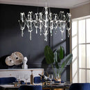 Axyaa Crystal Pendant Light: Modern Luxury Starry Sky Cubic Lighting for Home Decor