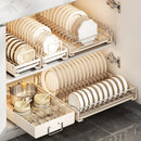 Axyaa Stainless Steel Dish Rack Cabinet Organizer Under Sink Basket