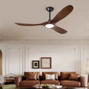 Axyaa Retro Solid Wood Ceiling Fan with Variable Frequency for Dining & Living Room