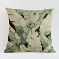 Axyaa Tropical Plant Leaves Cushion Cover for Home Decor