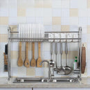 Axyaa Stainless Steel Plate Rack Holder for Over the Sink, Kitchen Tableware Organizer