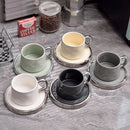 Axyaa Silver-Rimmed Ceramic Cup and Saucer Set - Luxury Water Cup, Flower Cup