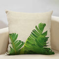 Axyaa Tropical Palm Leaf Cushion Cover 45x45cm Linen Pillowcase