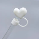 Axyaa Kawaii Heart Silicone Straw Toppers for Stanley Cup, 10mm, Tumbler Accessories