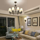 Axyaa Vintage Iron Pendant Lamp with Cloth Lampshade