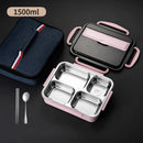 Axyaa 1500ML Stainless Steel Thermal Lunch Box Soup Bowl Leak-Proof Bento Box