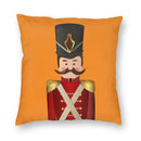 Nutcracker Doll Cushion Cover - Axyaa Square Throw Pillow for Christmas Home Decor