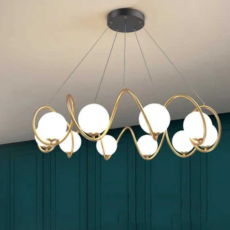 Axyaa Modern LED Pendant Chandelier for Dining Room Lighting