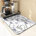 Axyaa Flowers Pattern Kitchen Absorbent Drying Mat: Stylish Table Decor & Accessory