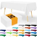 Axyaa Waterproof Vinyl Tablecloth 6 Pack 54x108In Disposable Plastic Table Covers