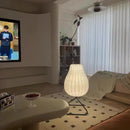 Axyaa Silk Pear Shape Floor Lamp - Wabi-sabi LED Lighting for Bedroom and Living Room