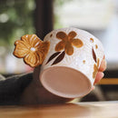 Axyaa Retro Embossed Ceramic Mark Mug for Coffee and Tea