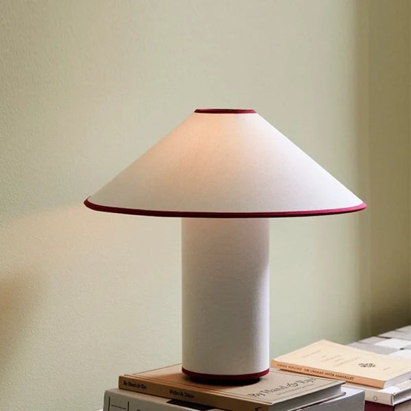 Axyaa Colette Table Lamp - Designer Cotton Retro Desk Light