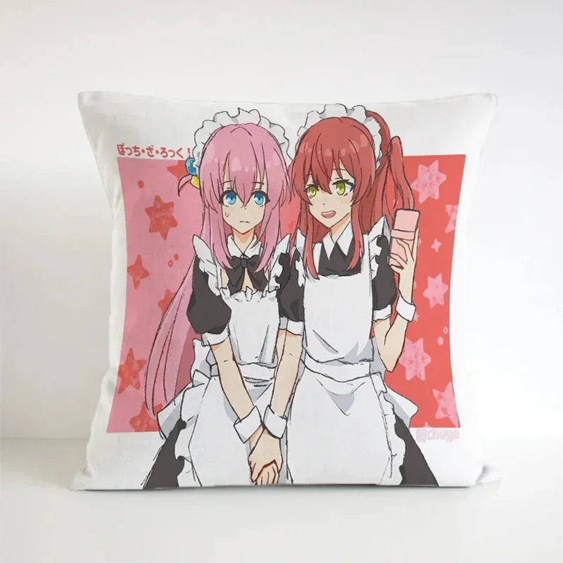 Axyaa 45x45 Decorative Pillowcases for Sofa Pillows - Bocchi Rock Theme