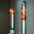 Axyaa Stained Glass Pendant Lamps LED Bar Restaurant Creative Bedside Light Fixtures