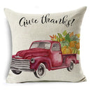 Axyaa Thanksgiving Pumpkin Ornaments Linen Throw Cushion Covers Home Decor