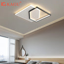 Axyaa Square Matte Black LED Ceiling Light - Adjustable Color Temperature for Bedroom and Living Room