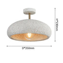 Axyaa Simple Wind Spot Ceiling Lamp: Yellow Room Lighting for Modern Japanese Wabi Sabi Decor