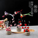Axya Sashimi Platter with Artistic Plum Blossom Decorative Flowers