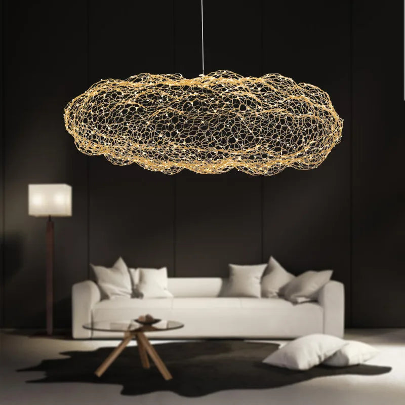 Axyaa Cloud Pendant Lights: Danish Design Loft Chandelier for Living Room, Bedroom, Staircase